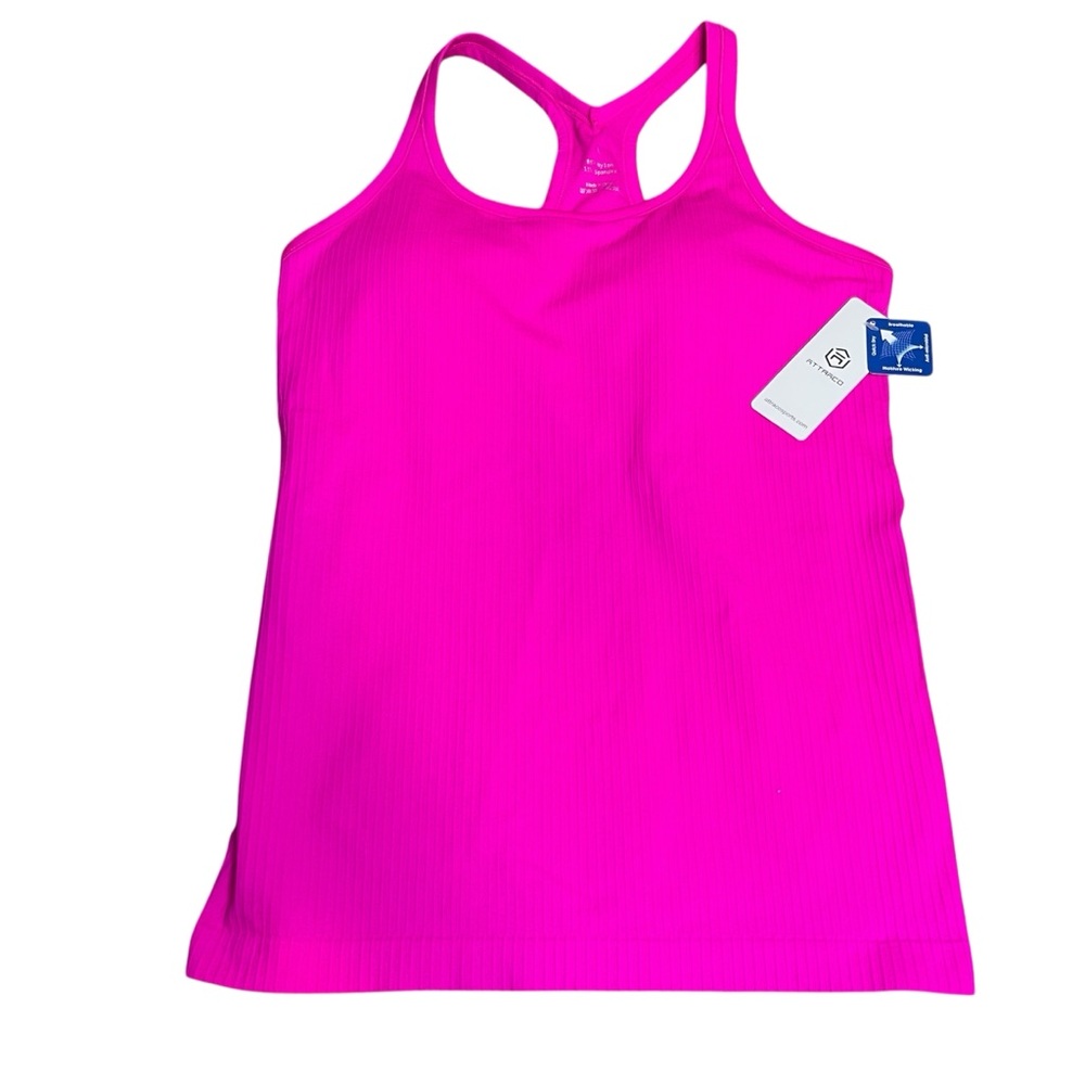 Athletic Bright Pink Racerback Tank New Women's Large